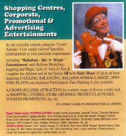 Jon Anton Presents Antonio The Clown Children's Entertainer. Children's and Family Fun For All Occasions.