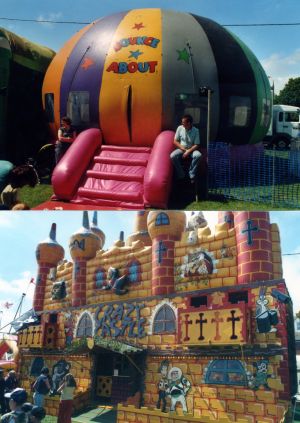 Jon Anton Presents...a Very Large Range of INFLATABLES and Bouncy Castles available of all sizes & styles. From the Traditional BOUNCY CASTLE with various theme decorations: Disney & Space Themes, TV Favourites & Cartoon Themes.