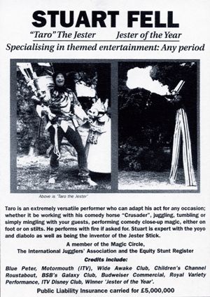 Jon Anton Presents...a limited number of JESTERS available for a Variety of Events, Such as: Medieval Tournaments, Period Banquets, Carnivals, Re-enactments, Castle Open Days etc.